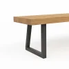 Holzbank Clifton - Breite ca. 200cm, Zerreiche massiv, natur – Bild 4