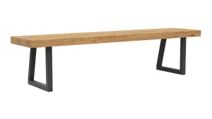 Alternative view of Holzbank Clifton - Breite ca. 180cm, Zerreiche massiv, natur