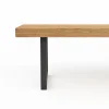 Holzbank Clifton - Breite ca. 220 cm, Zerreiche massiv, natur – Bild 3
