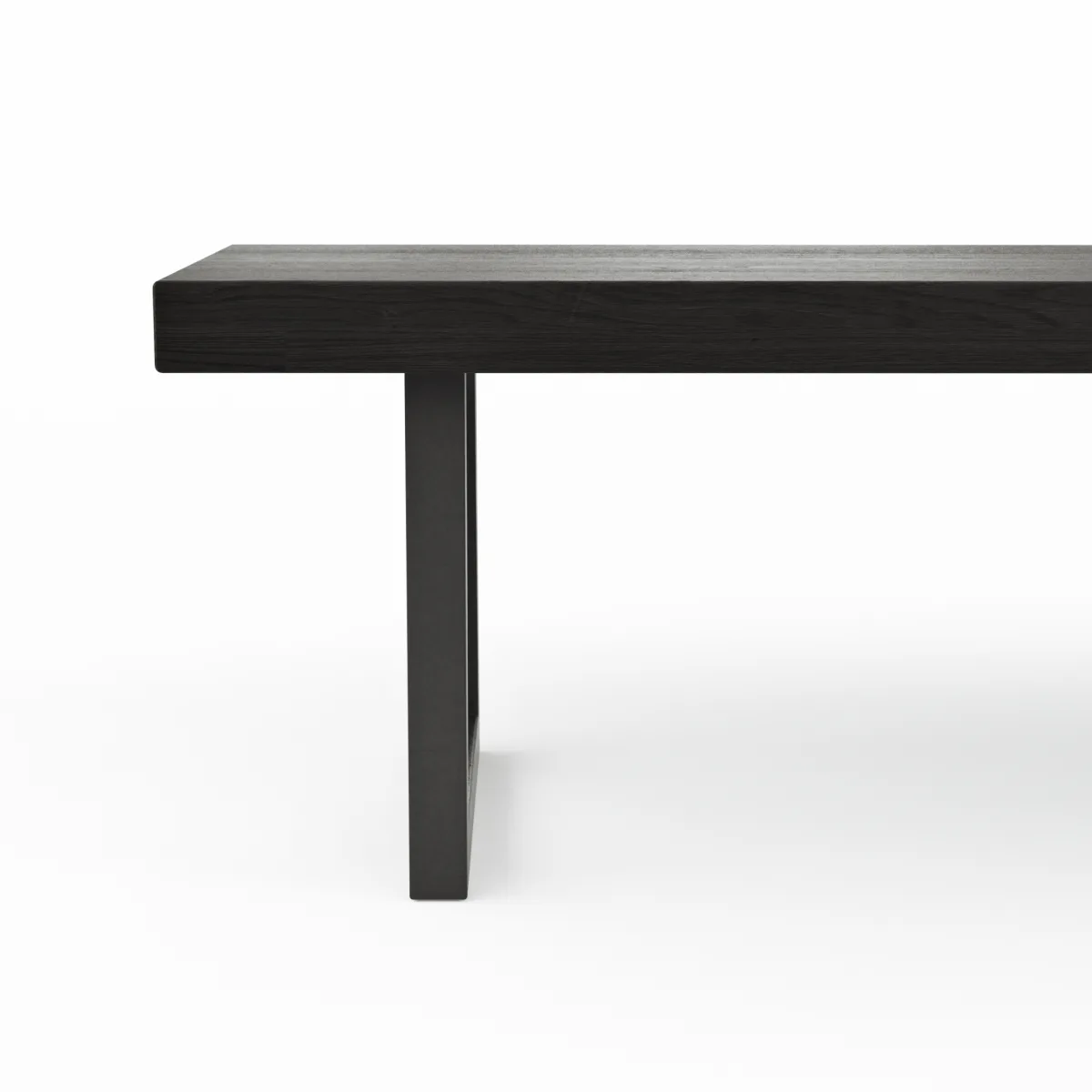 Holzbank Clifton - Breite ca. 220cm, Zerreiche massiv, smoked – Bild 3