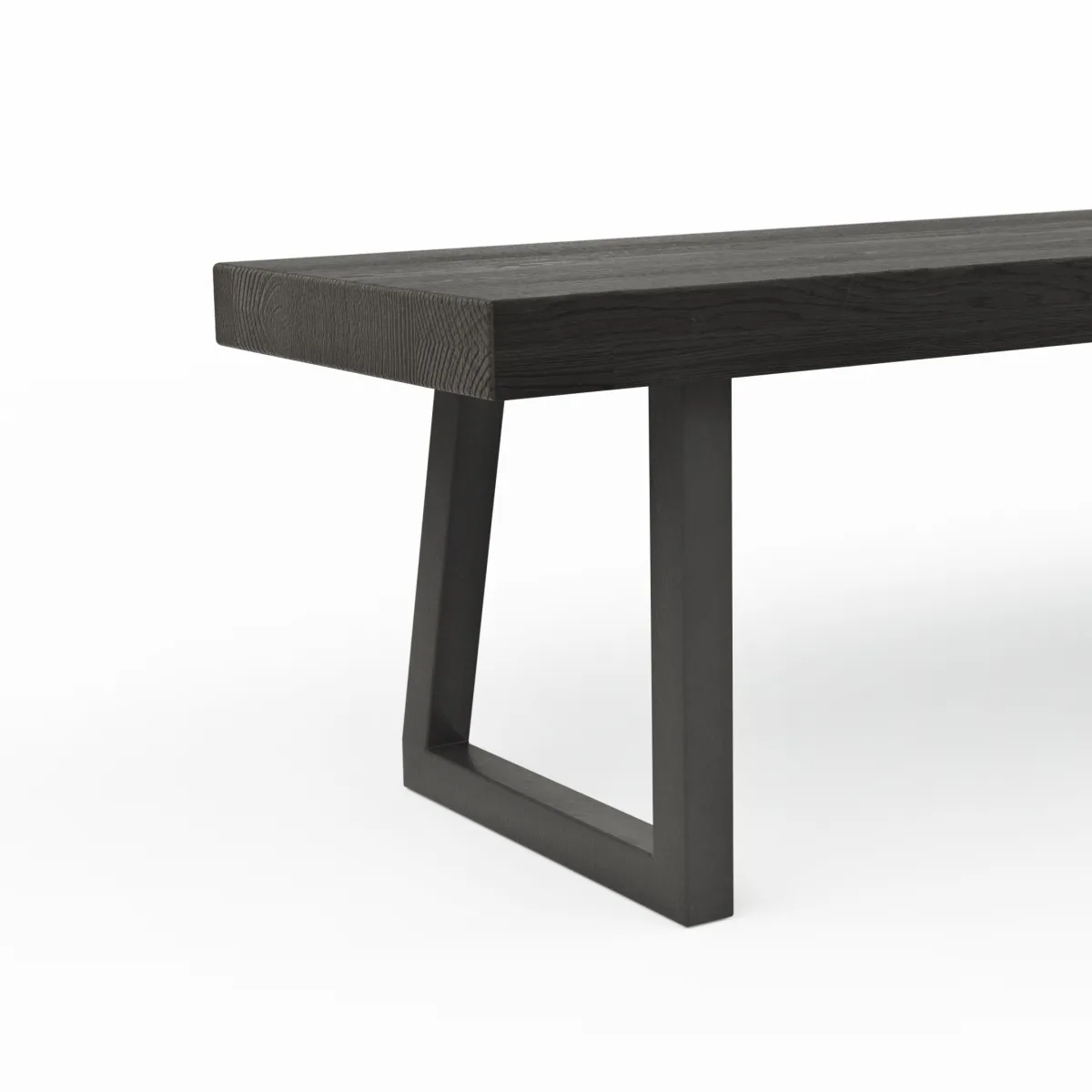 Holzbank Clifton - Breite ca. 200cm, Zerreiche massiv, smoked – Bild 3