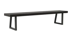 Alternative view of Holzbank Clifton - Breite ca. 200cm, Zerreiche massiv, smoked