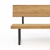 Holzbank Clifton - mit Rückenlehne, Breite ca. 220cm, Zerreiche massiv, natur – Bild 4