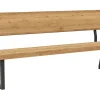 Holzbank Clifton - mit Rückenlehne, Breite ca. 220cm, Zerreiche massiv, natur – Bild 2