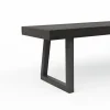 Holzbank Clifton - Breite ca. 180cm, Zerreiche massiv, smoked – Bild 4