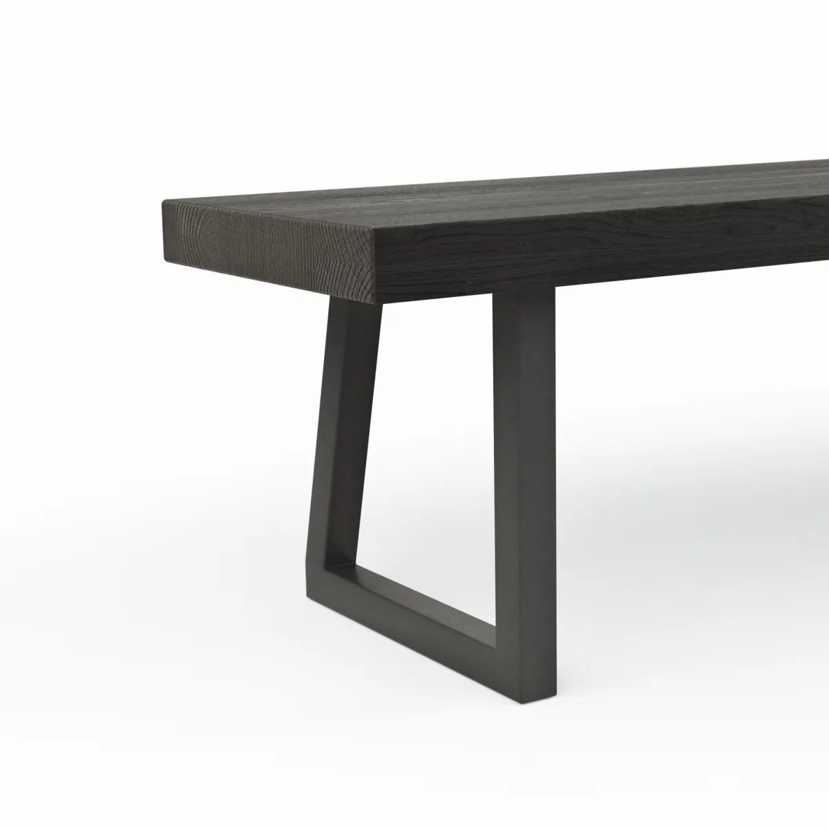 Holzbank Clifton - Breite ca. 180cm, Zerreiche massiv, smoked – Bild 4