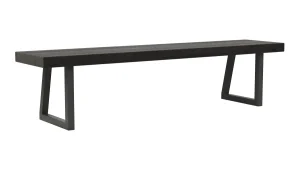 Alternative view of Holzbank Clifton - Breite ca. 180cm, Zerreiche massiv, smoked