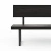 Holzbank Clifton - mit Rückenlehne, Breite ca. 200cm, Zerreiche massiv, smoked – Bild 3