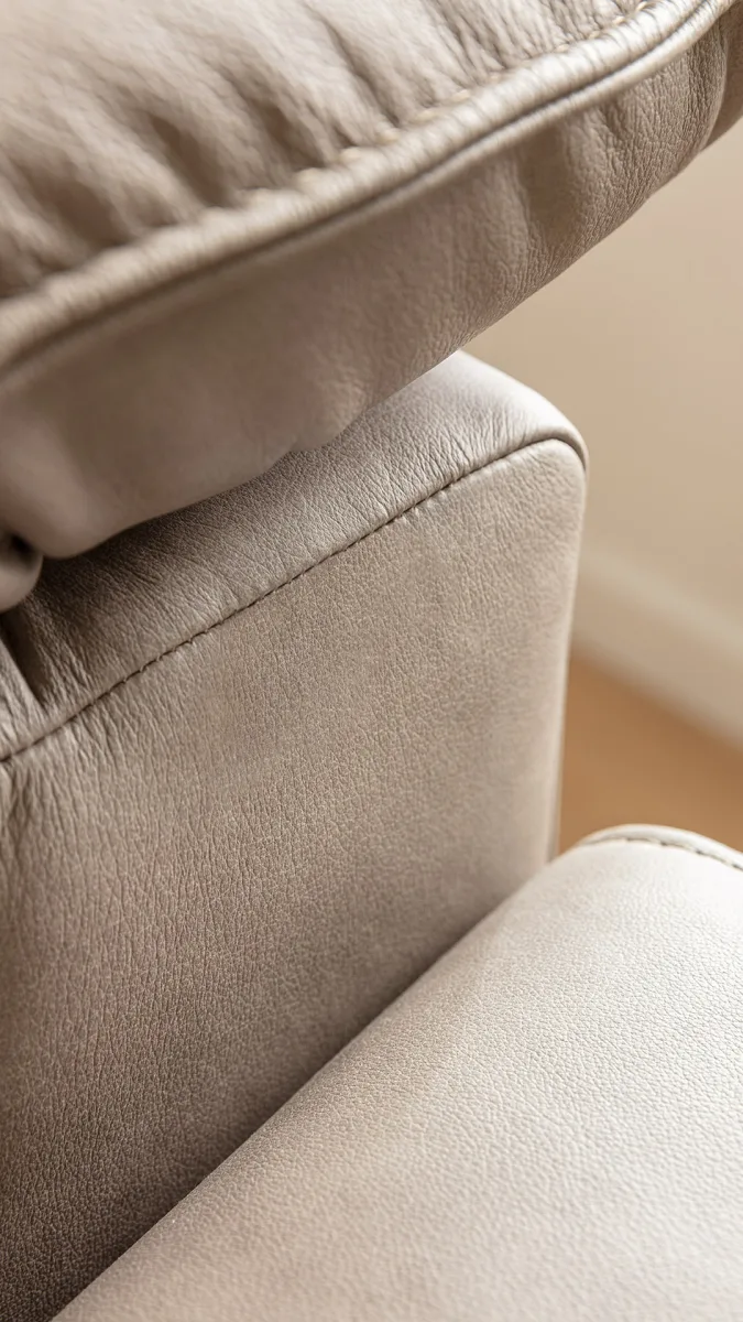 Sofa Tulsa KV - 2,5-Sitzer, inkl. Relaxfunktion und Kopfteilverstellung (motorisch), Leder, Graubeige – Bild 3