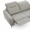 Sofa Tulsa KV - 2,5-Sitzer, inkl. Relaxfunktion und Kopfteilverstellung (motorisch), Leder, Graubeige – Bild 4