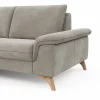 Ecksofa Tulsa KS - 1,5-Sitzer mit Anstellhocker links, Spitzecke und 2,5-Sitzer rechts, Stoff, Graubeige – Bild 4