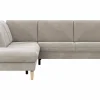 Ecksofa Tulsa KS - 1,5-Sitzer mit Anstellhocker links, Spitzecke und 2,5-Sitzer rechts, Stoff, Graubeige – Bild 2