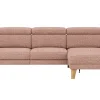 Ecksofa Hudson - 2,5-Sitzer mit Longchair rechts inkl. Kopfteil verstellbar, Stoff, Kupfer – Bild 2