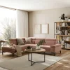 Ecksofa Hudson - Ecke links mit 2,5-Sitzer inkl. Kopfteil verstellbar, Stoff, Kupfer – Bild 5