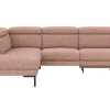 Ecksofa Hudson - Ecke links mit 2,5-Sitzer, inkl. Kopfteil/Armlehne verstellbar und Sitzvorzug/Relaxfunktion (motorisch), Stoff, Kupfer – Bild 2