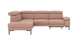 Alternative view of Ecksofa Hudson - Ecke links mit 2,5-Sitzer, inkl. Kopfteil/Armlehne verstellbar und Sitzvorzug/Relaxfunktion (motorisch), Stoff, Kupfer