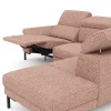 Ecksofa Hudson - 2,5-Sitzer mit Ecke rechts, inkl. Kopfteil/Armlehne verstellbar und Sitzvorzug/Relaxfunktion (motorisch), Stoff, Kupfer – Bild 3