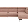 Ecksofa Hudson - 2,5-Sitzer mit Ecke rechts, inkl. Kopfteil/Armlehne verstellbar und Sitzvorzug/Relaxfunktion (motorisch), Stoff, Kupfer – Bild 2