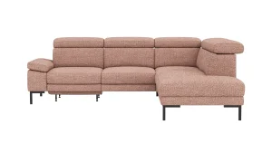 Alternative view of Ecksofa Hudson - 2,5-Sitzer mit Ecke rechts, inkl. Kopfteil/Armlehne verstellbar und Sitzvorzug/Relaxfunktion (motorisch), Stoff, Kupfer