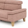 Ecksofa Hudson - Longchair links mit 2,5-Sitzer, inkl. Kopfteil/Armlehne verstellbar und Relaxfunktion (motorisch), Stoff, Kupfer – Bild 4