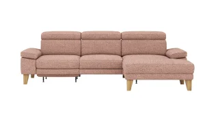 Alternative view of Ecksofa Hudson - 2,5-Sitzer mit Longchair rechts, inkl. Kopfteil/Armlehne verstellbar und Relaxfunktion (motorisch), Stoff, Kupfer