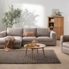 Ecksofa Stormy - Longchair links mit 2,5-Sitzer, Stoff, Graubeige – Bild 5