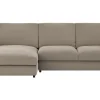 Ecksofa Stormy - Longchair links mit 2,5-Sitzer, Stoff, Graubeige – Bild 2
