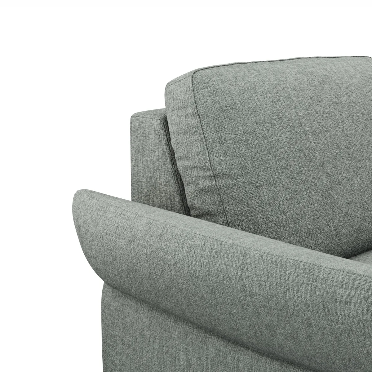 Ecksofa Rockport A - 2,5-Sitzer mit Ecke rechts inkl. Armlehne klappbar, Stoff, Eisblau – Bild 4