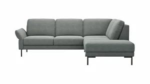 Alternative view of Ecksofa Rockport A - 2,5-Sitzer mit Ecke rechts inkl. Armlehne klappbar, Stoff, Eisblau