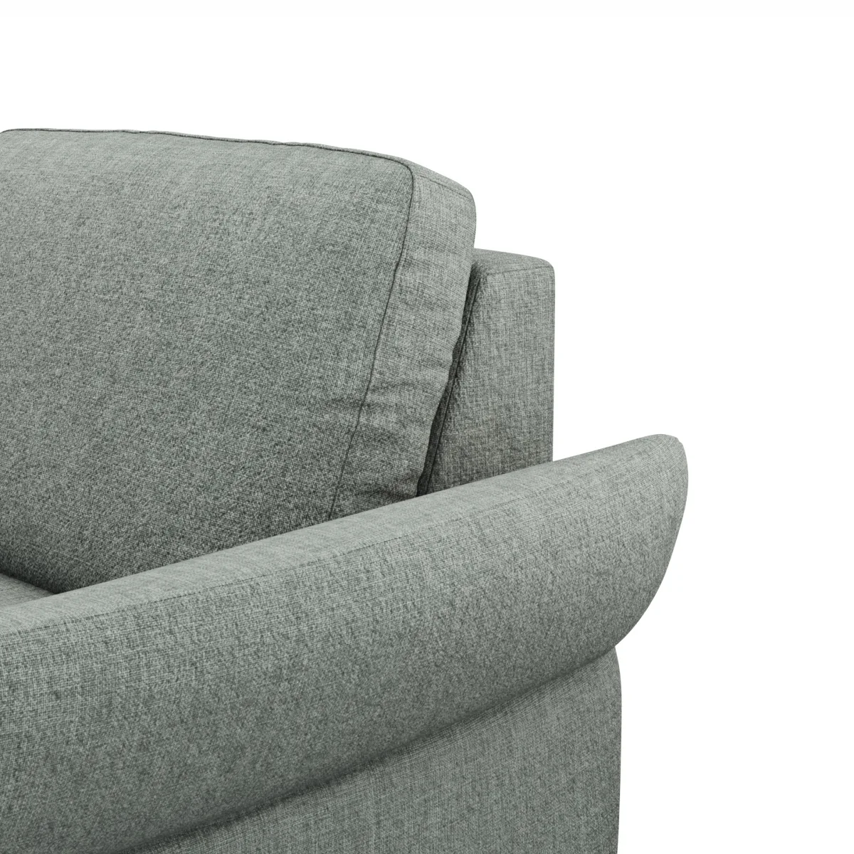 Ecksofa Rockport A - Ecke links mit 2,5-Sitzer rechts, inkl. Sitzauszug (motorisch) und Armlehne klappbar, Stoff, Eisblau – Bild 3
