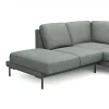 Ecksofa Rockport A - Ecke links mit 2,5-Sitzer rechts, inkl. Sitzauszug (motorisch) und Armlehne klappbar, Stoff, Eisblau – Bild 4