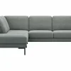 Ecksofa Rockport A - Ecke links mit 2,5-Sitzer rechts, inkl. Sitzauszug (motorisch) und Armlehne klappbar, Stoff, Eisblau – Bild 2