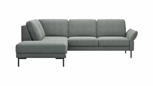 Alternative view of Ecksofa Rockport A - Ecke links mit 2,5-Sitzer rechts, inkl. Sitzauszug (motorisch) und Armlehne klappbar, Stoff, Eisblau