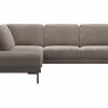 Ecksofa Rockport A - Ecke links mit 2,5-Sitzer rechts, inkl. Sitzauszug (motorisch) und Armlehne klappbar, Stoff, Braun – Bild 2