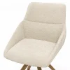 Stuhl Maluhia - mit niedriger Armlehne, drehbar, Stoff, Beige – Bild 3