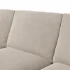 Ecksofa Stormy - Longchair links mit 2,5-Sitzer, Stoff, Creme – Bild 3