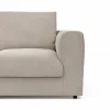 Ecksofa Stormy - Longchair links mit 2,5-Sitzer, Stoff, Creme – Bild 4