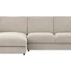 Ecksofa Stormy - Longchair links mit 2,5-Sitzer, Stoff, Creme – Bild 2