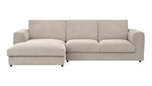 Alternative view of Ecksofa Stormy - Longchair links mit 2,5-Sitzer, Stoff, Creme