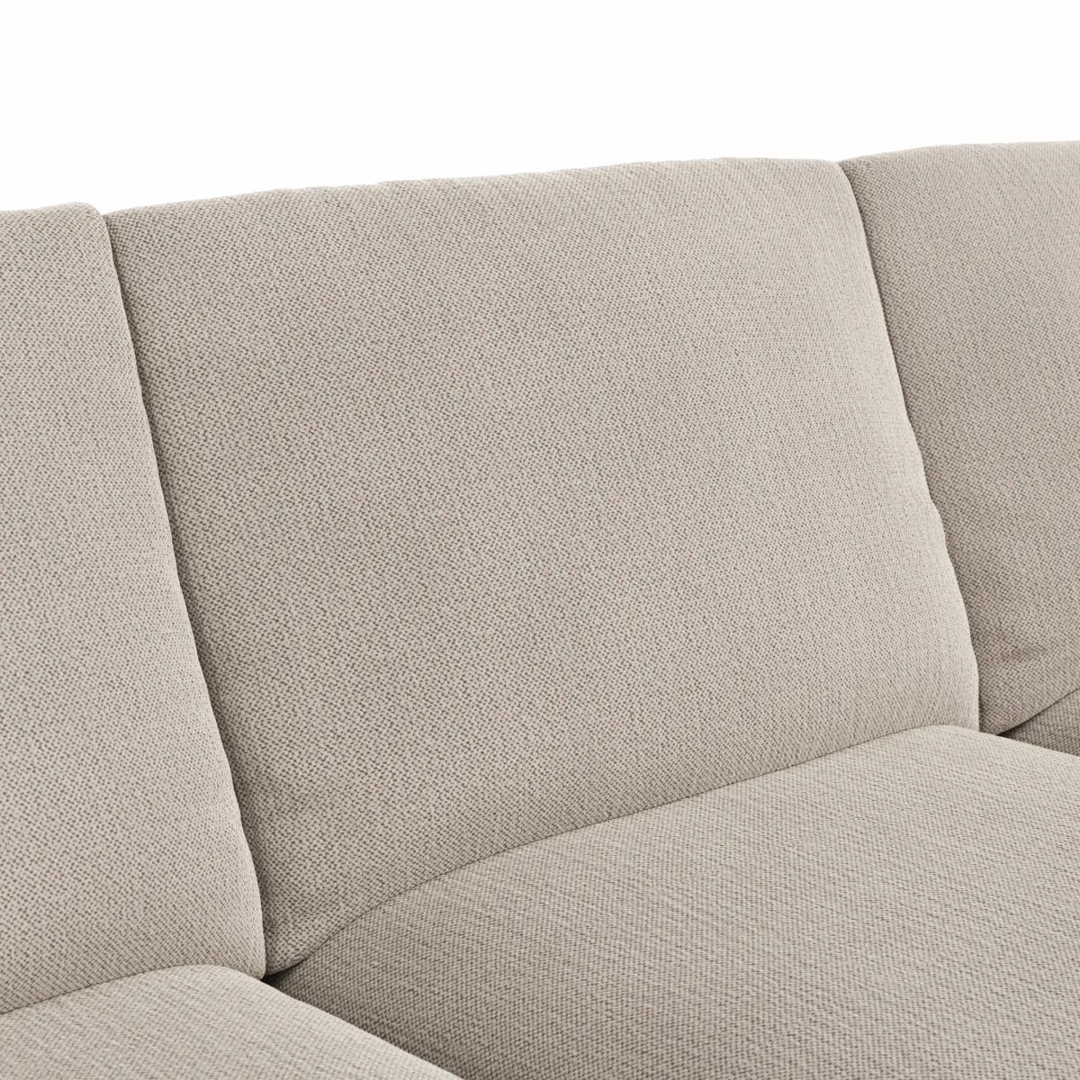 Ecksofa Stormy - 2,5-Sitzer mit Longchair rechts, Stoff, Creme – Bild 3