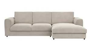 Alternative view of Ecksofa Stormy - 2,5-Sitzer mit Longchair rechts, Stoff, Creme