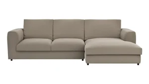Alternative view of Ecksofa Stormy - 2,5-Sitzer mit Longchair rechts, Stoff, Graubeige