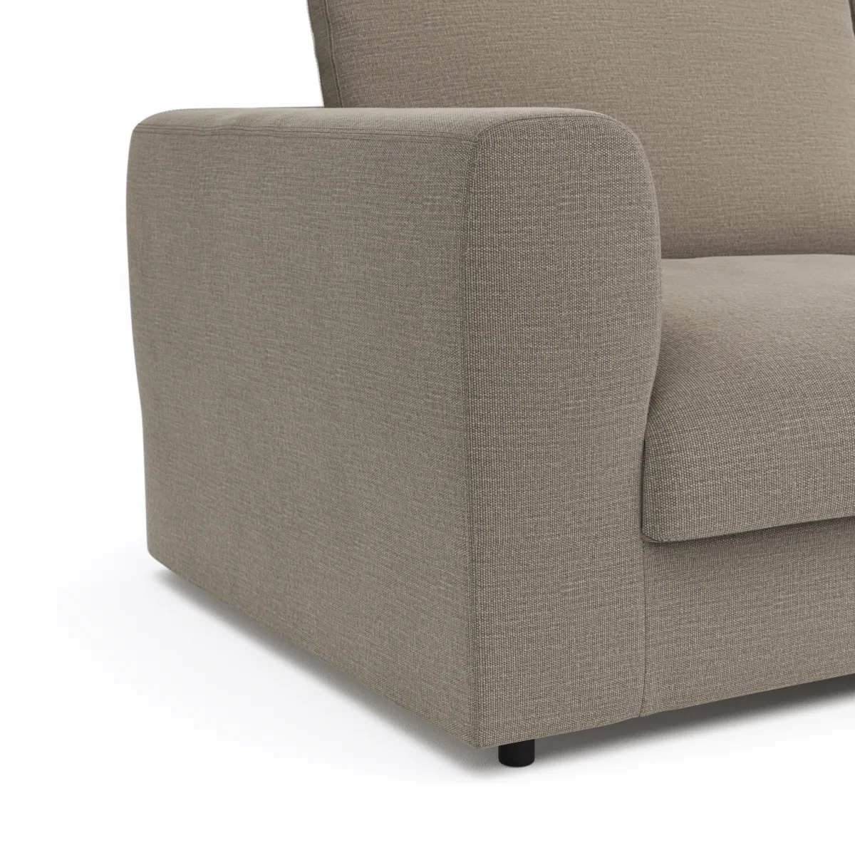 Sofa Stormy - 3-Sitzer, Stoff, Graubeige – Bild 3