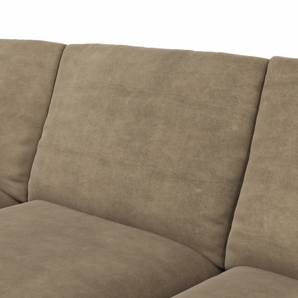 Ecksofa Stormy - Longchairs links mit 2,5-Sitzer, Stoff, Rauchbraun – Bild 3