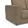 Ecksofa Stormy - 2,5-Sitzer mit Longchair rechts, Stoff, Rauchbraun – Bild 3