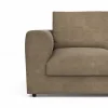 Ecksofa Stormy - 2,5-Sitzer mit Longchair rechts, Stoff, Rauchbraun – Bild 4