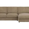 Ecksofa Stormy - 2,5-Sitzer mit Longchair rechts, Stoff, Rauchbraun – Bild 2