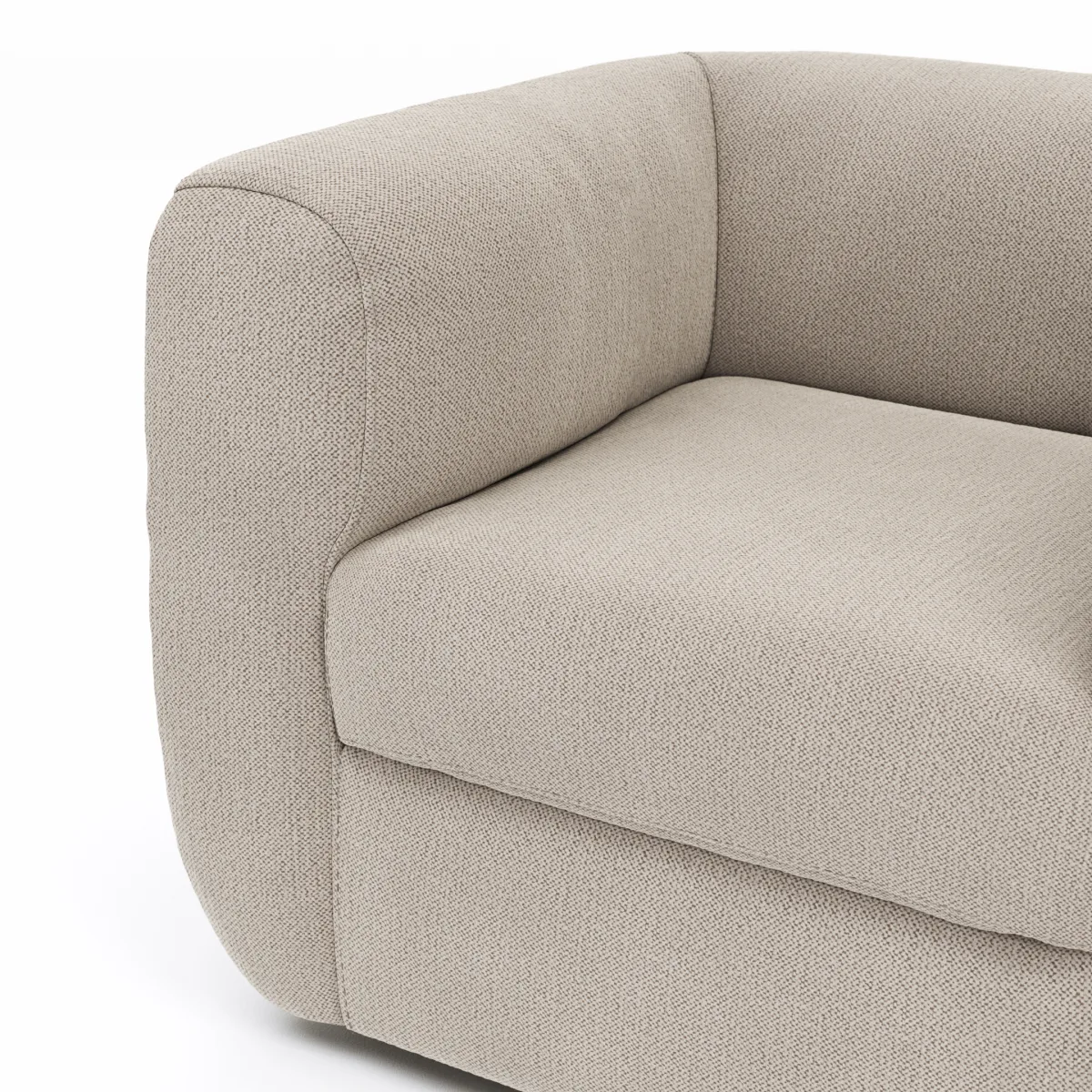 Sessel Stormy - drehbar, Stoff, Creme – Bild 3