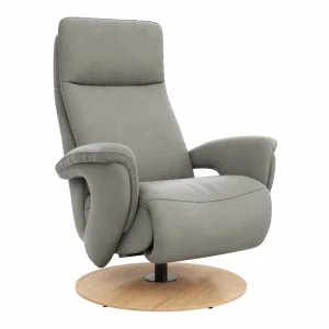 Alternative view of Sessel Tulsa Relax - Größe M, inkl. Kopf-/Fußteil/Rückenlehne verstellbar, Leder, Graubeige