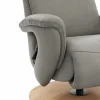 Sessel Tulsa Relax - Größe M, inkl. Fußteil/Rückenlehne verstellbar (motorisch), inkl. Kopfteilverstellung, Leder, Graubeige – Bild 4
